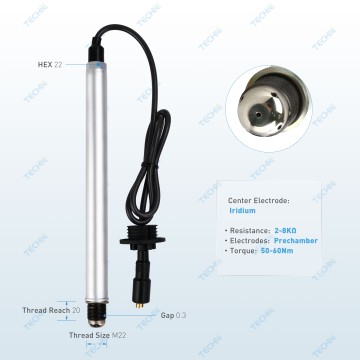 TECHIE Prechamber spark plug TISS9295 replaces for MWM® 12282365 original for MWM TBG 632, TCG 2032 A engines