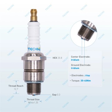 TECHIE Gas spark plug replaces Champion RL15B #535 for various gas engines